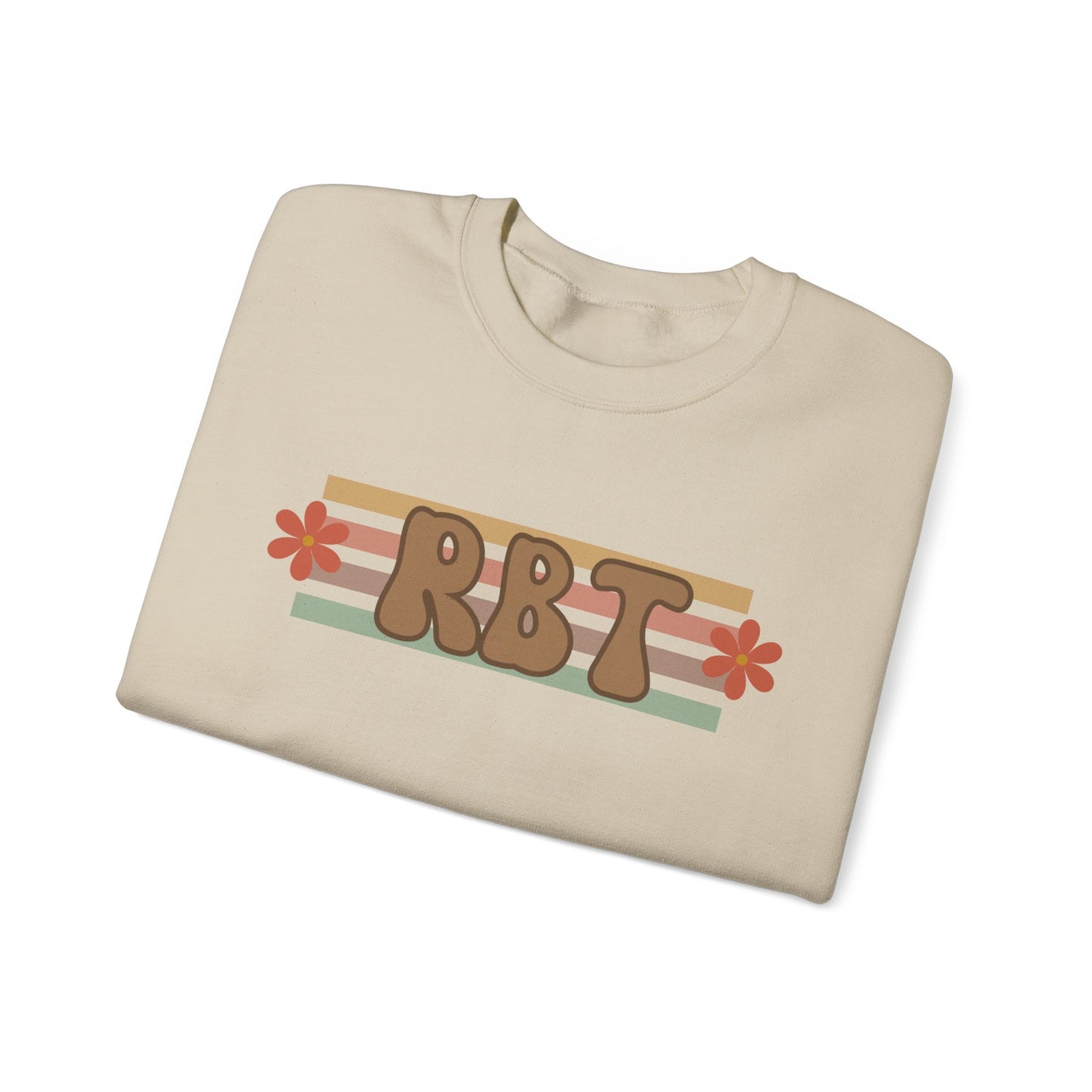 Retro RBT Floral Stripe Crewneck Sweatshirt