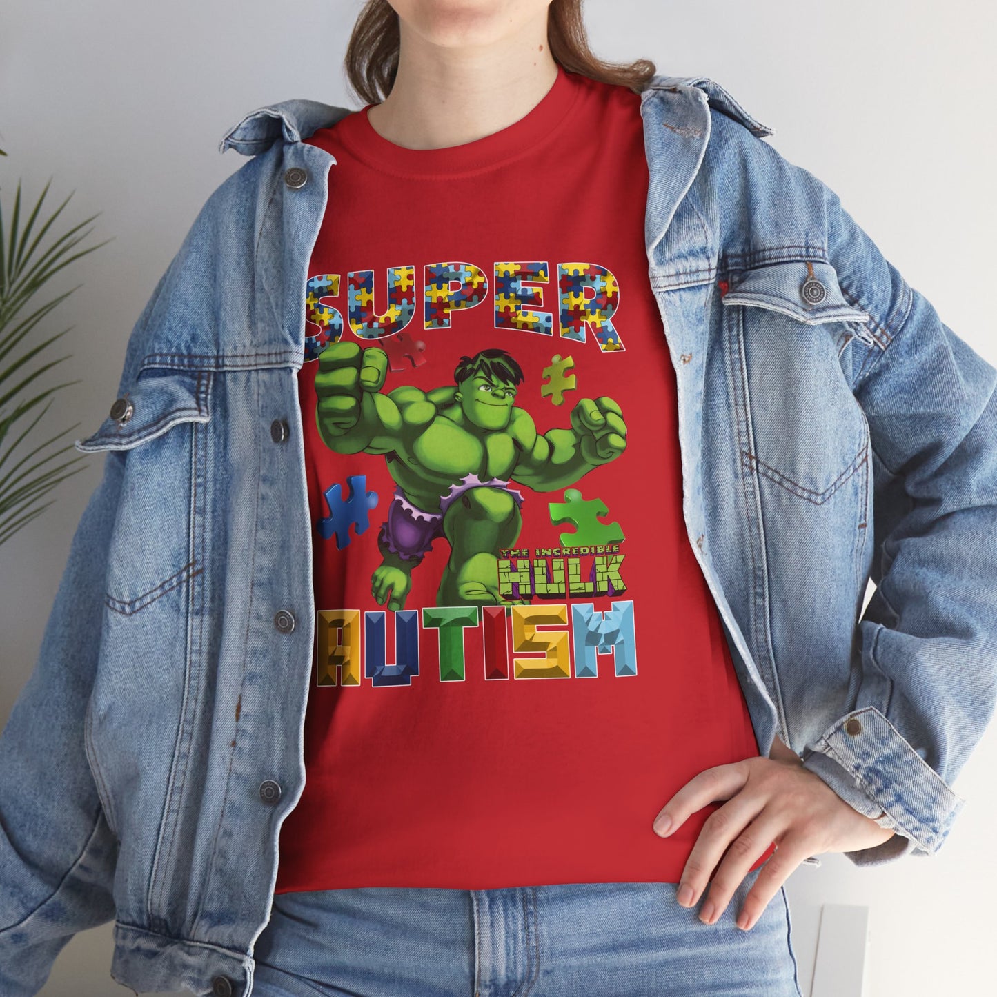 Autism Superhero Tee — 'Super Autism' Puzzle-Pattern Kids Shirt