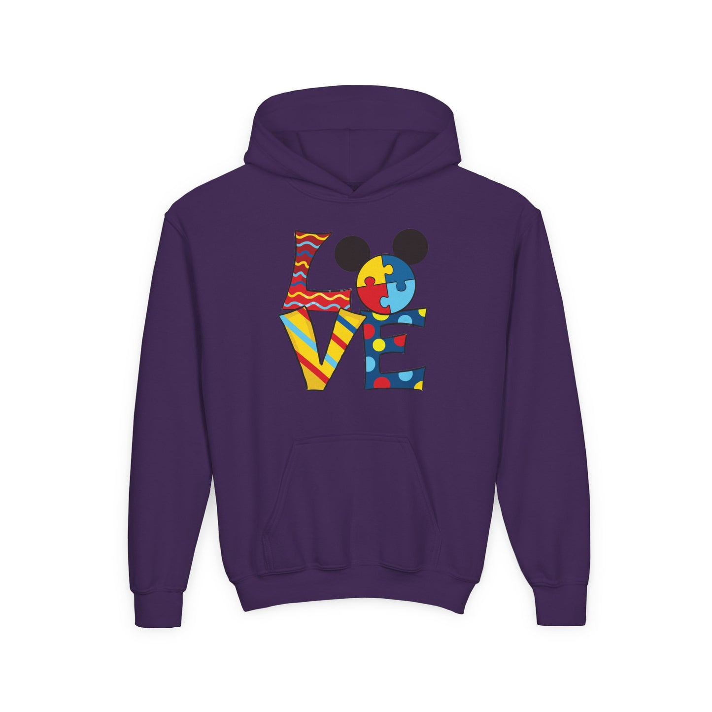 Colorful Puzzle Love Youth Hoodie