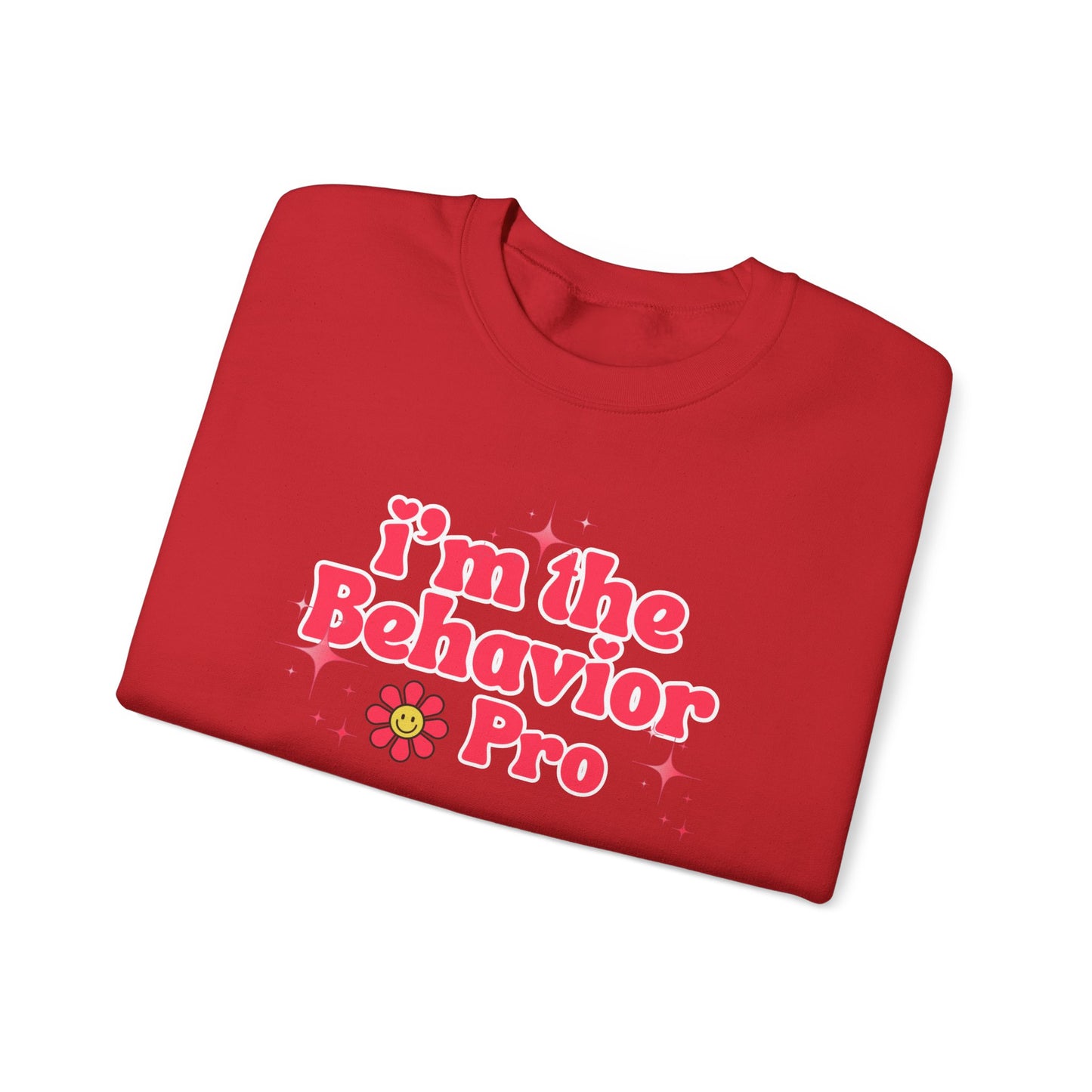Behavior Pro Crewneck Sweatshirt — "I'm the Behavior Pro" Retro Floral