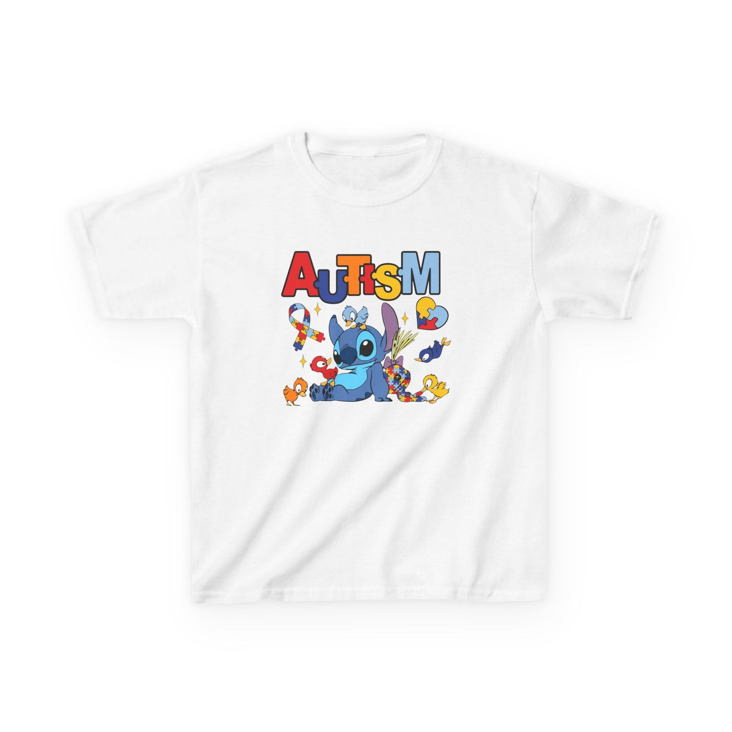 Kids Tee — Cute Autism Awareness Design with Puzzle Pieces