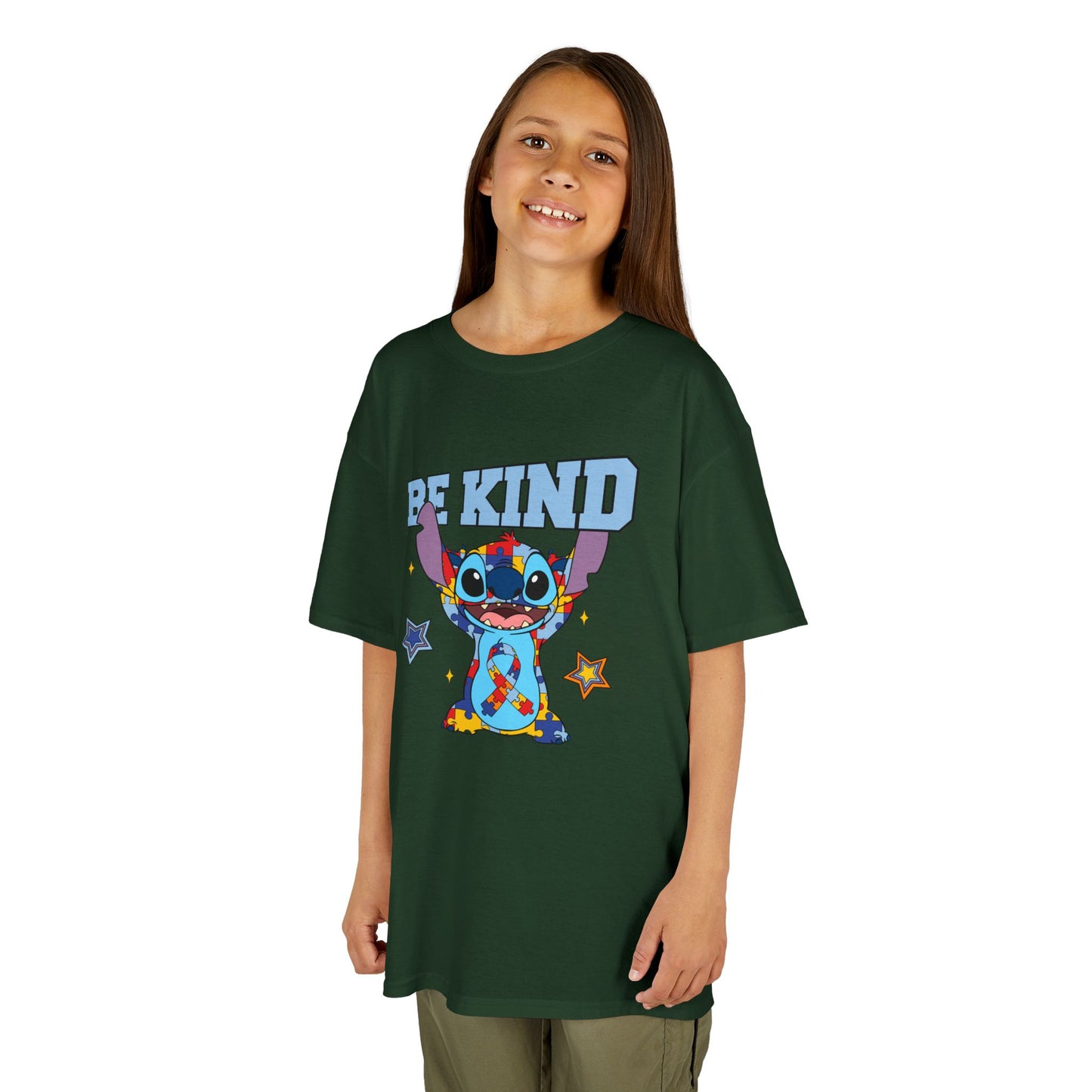 Kids Tee — Cute 'Be Kind' Cartoon Alien Graphic Shirt