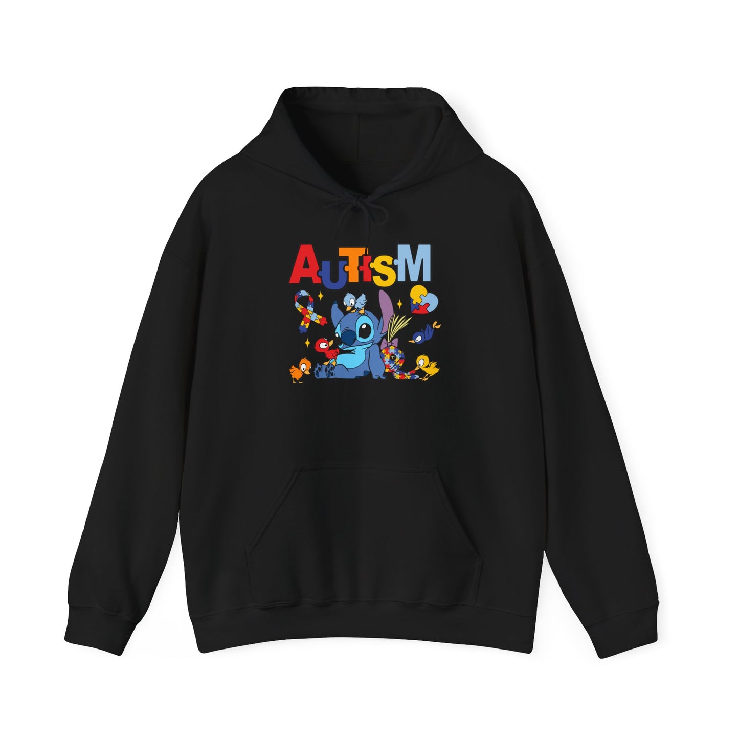 Autism Awareness Hoodie — Colorful Puzzle Heart Support Design