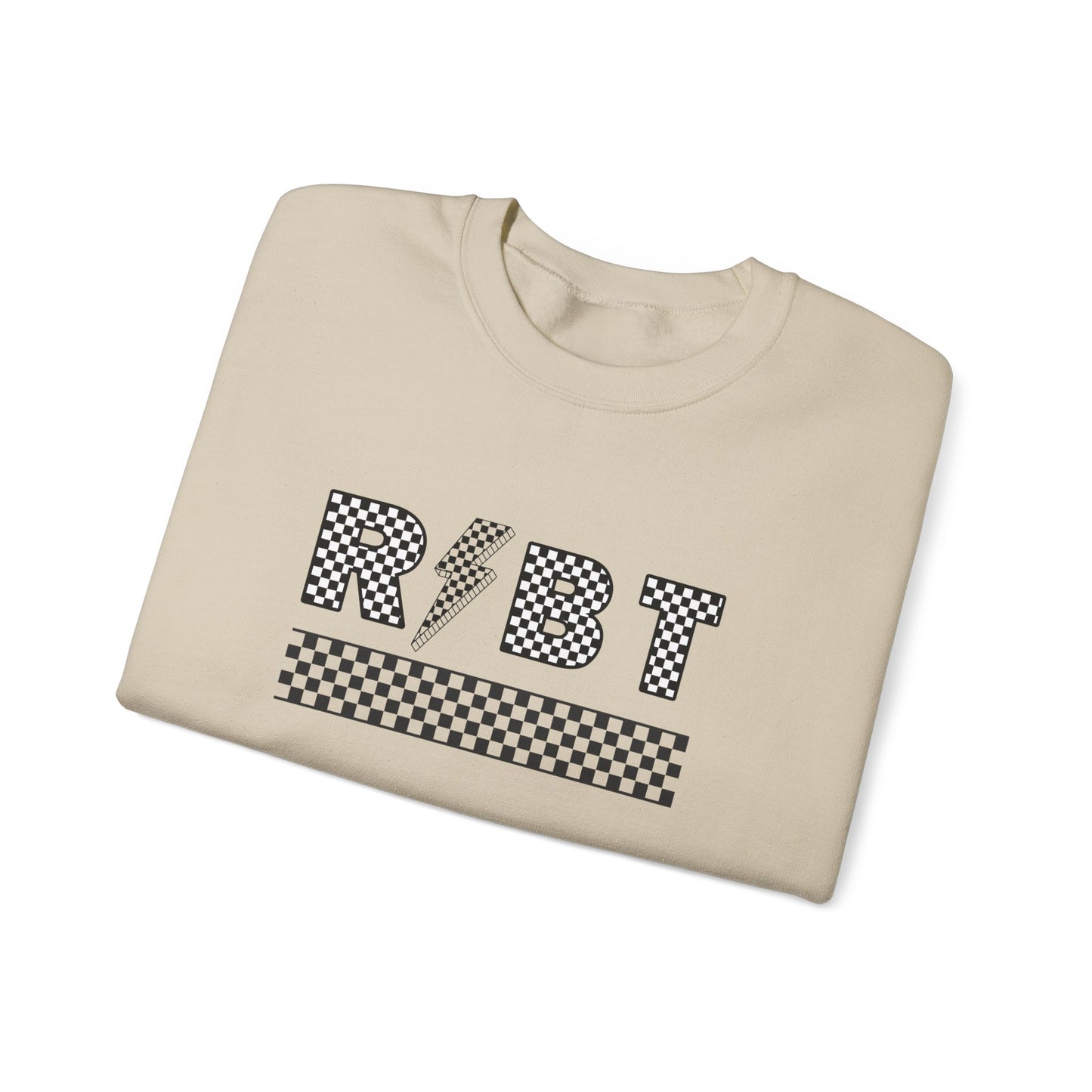 RBT Lightening Bolt Checkered Crewneck Sweatshirt