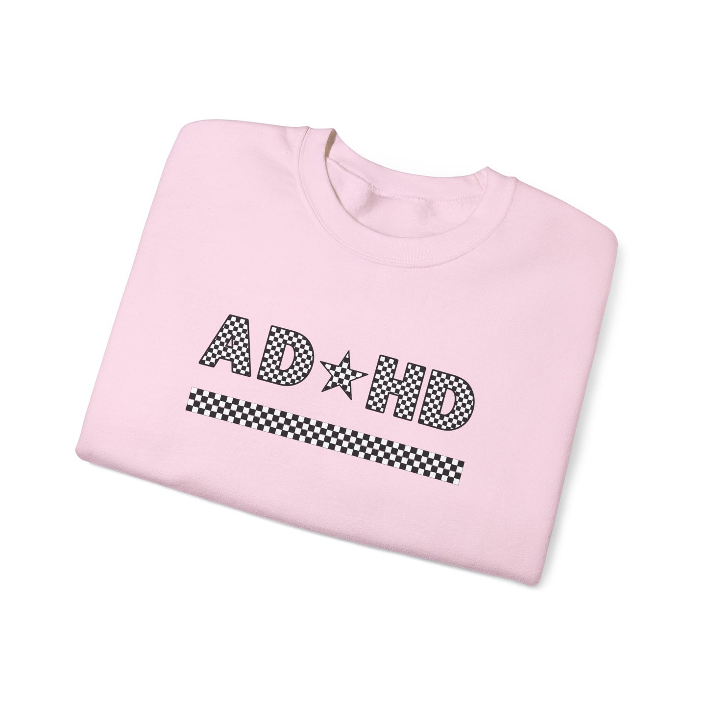 ADHD Star Checkered Crewneck Sweatshirt