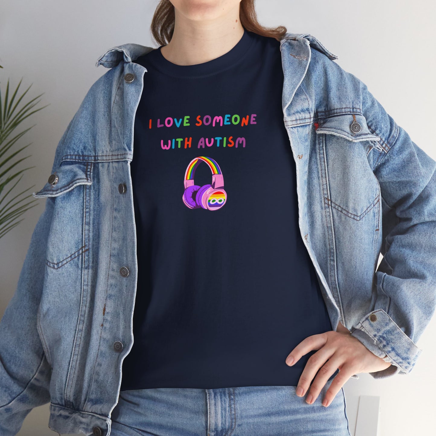 Autism Awareness Unisex Heavy Cotton Tee - I Love Someone with Autism