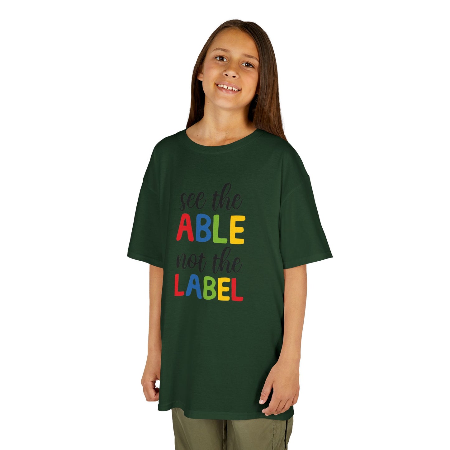 Kids Inspirational Tee - 'See the Able, Not the Label'