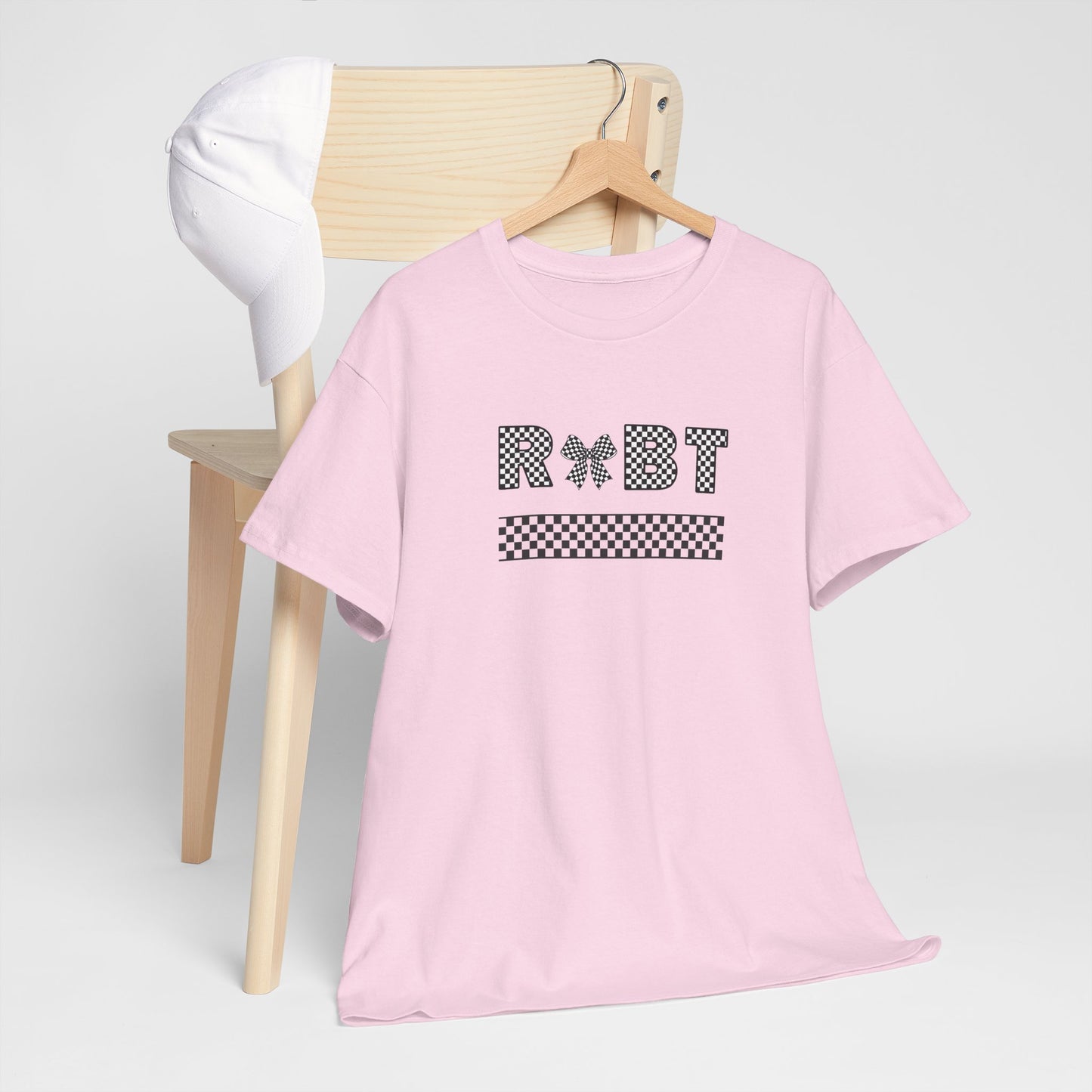 Checkered Block Letter Graphic Unisex Tee