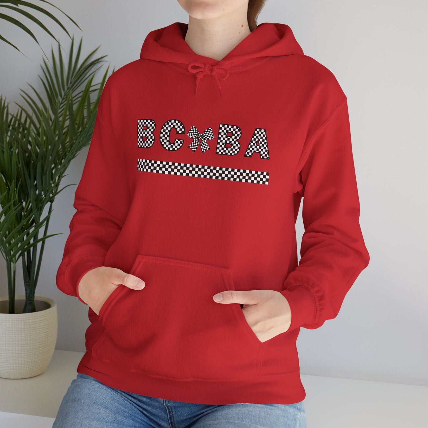 BCBA Bow Checkered Hooded Sweatshirt