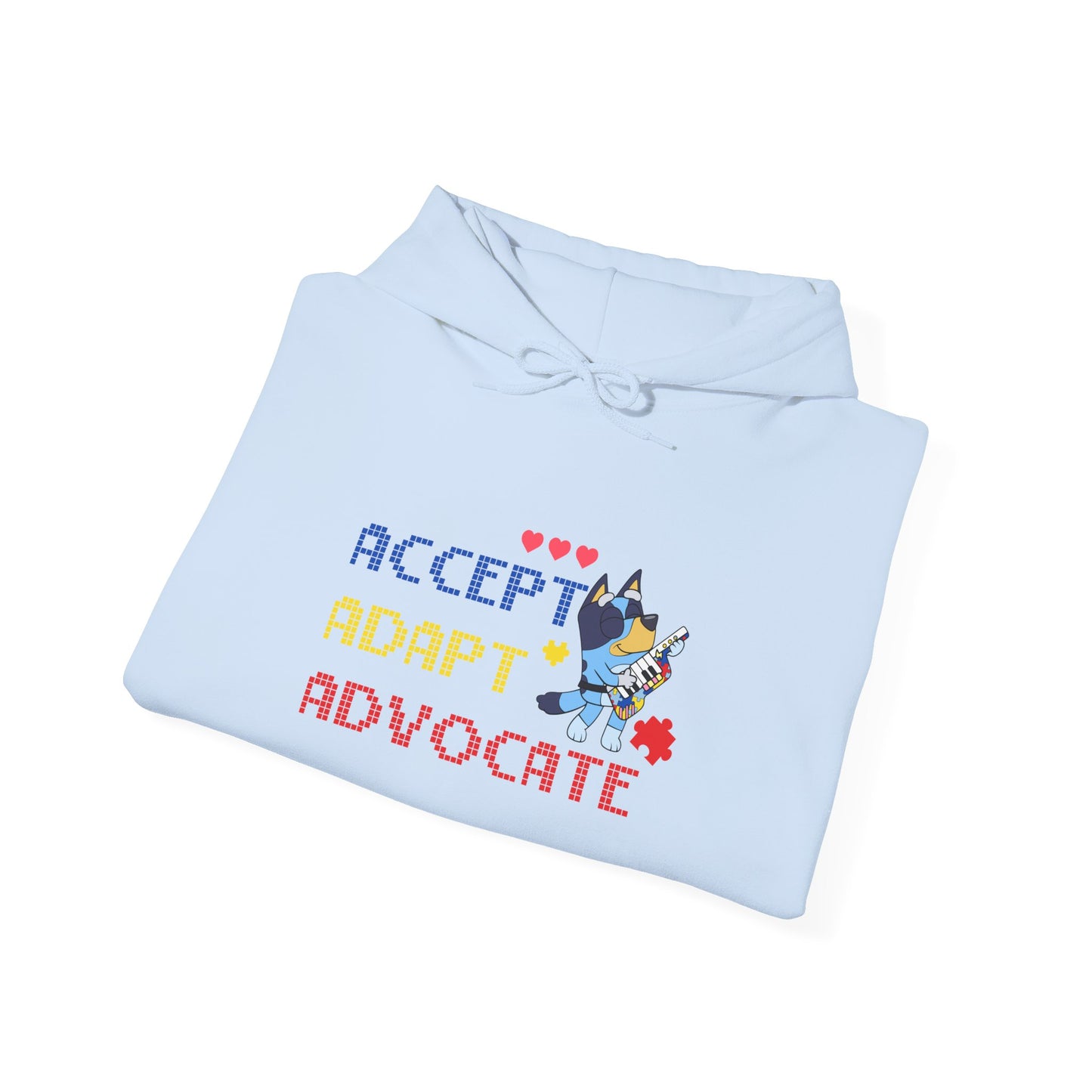 Adopt Advocate Hoodie — "Accept Adapt Advocate" Rescue Dog Paw Print Sweatshirt