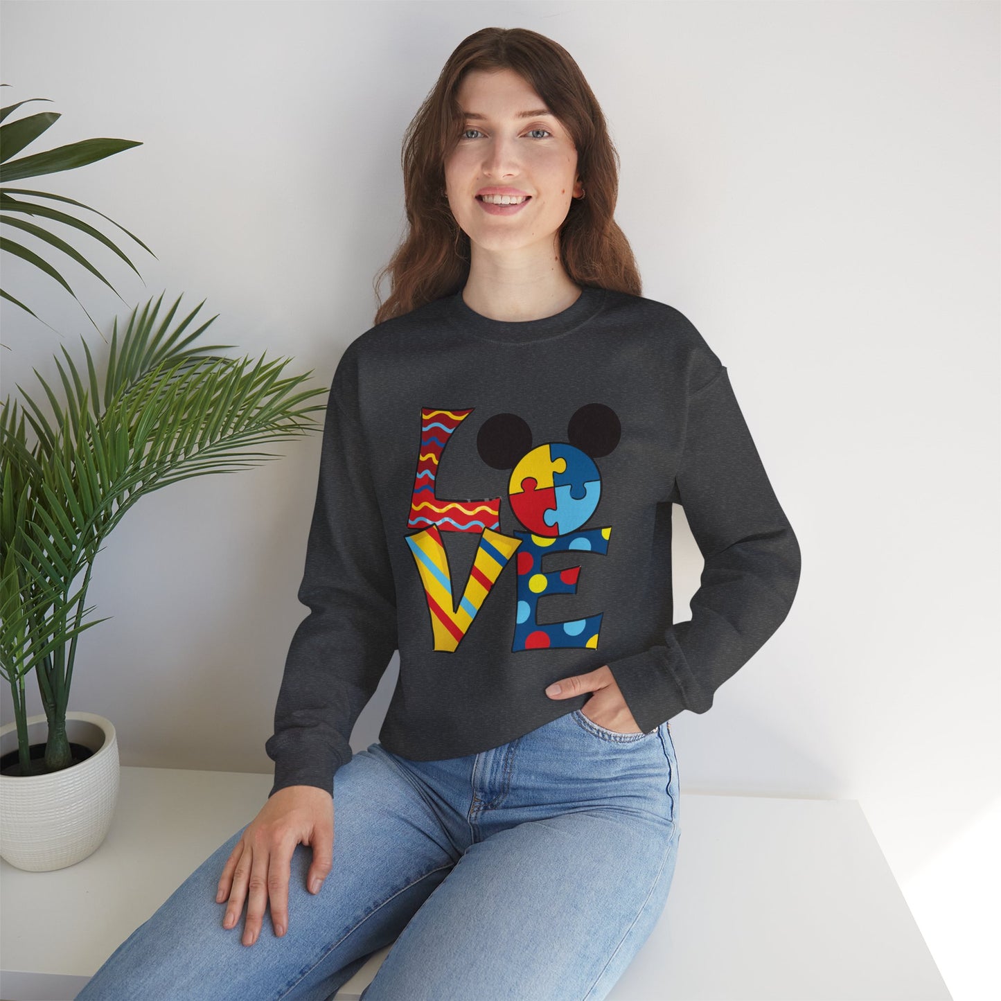 Autism Awareness LOVE Crewneck Sweatshirt