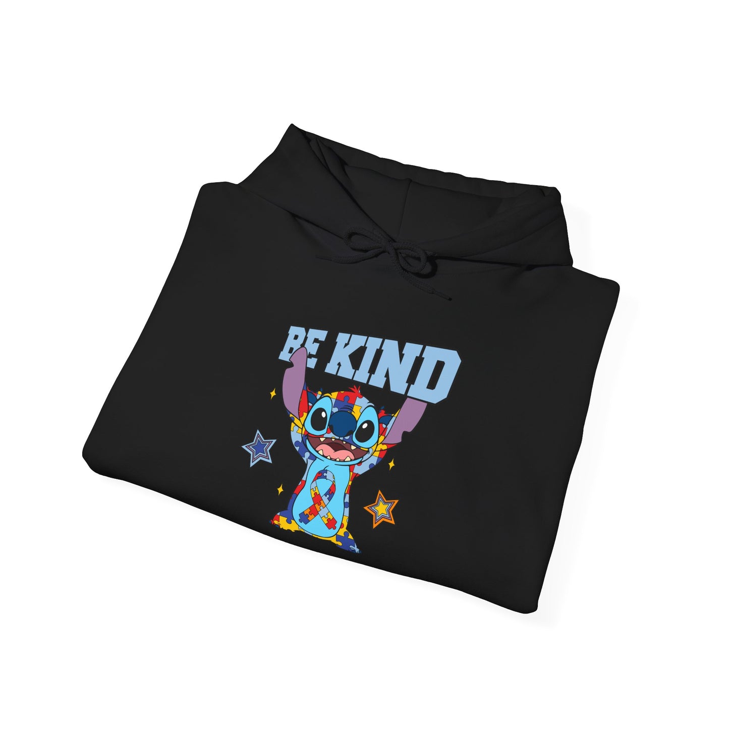 Be Kind Stitch Hoodie — Cute Cartoon Alien Graphic Sweatshirt