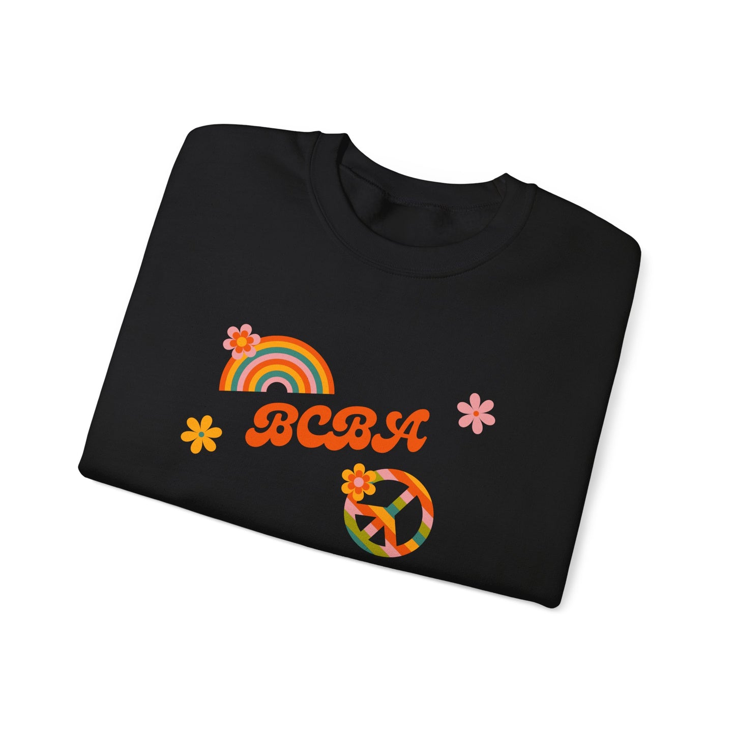 Retro Rainbow ‘BCBA’ Crewneck Sweatshirt