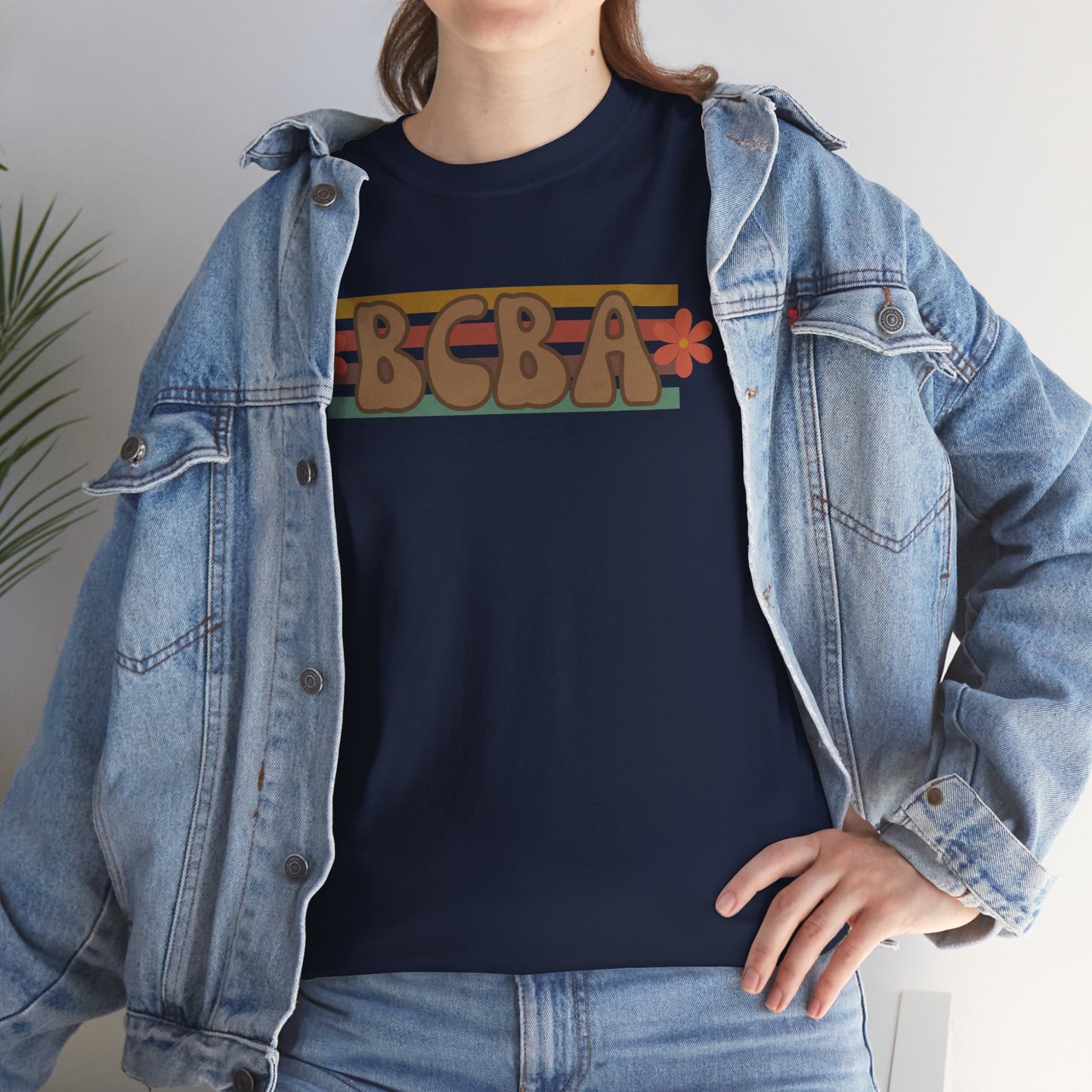 BCBA Unisex Heavy Cotton Tee, Comfortable Daily Wear, Perfect Gift, Summer Fashion, Relaxed Fit Top, Family Gatherings, Self-Care
