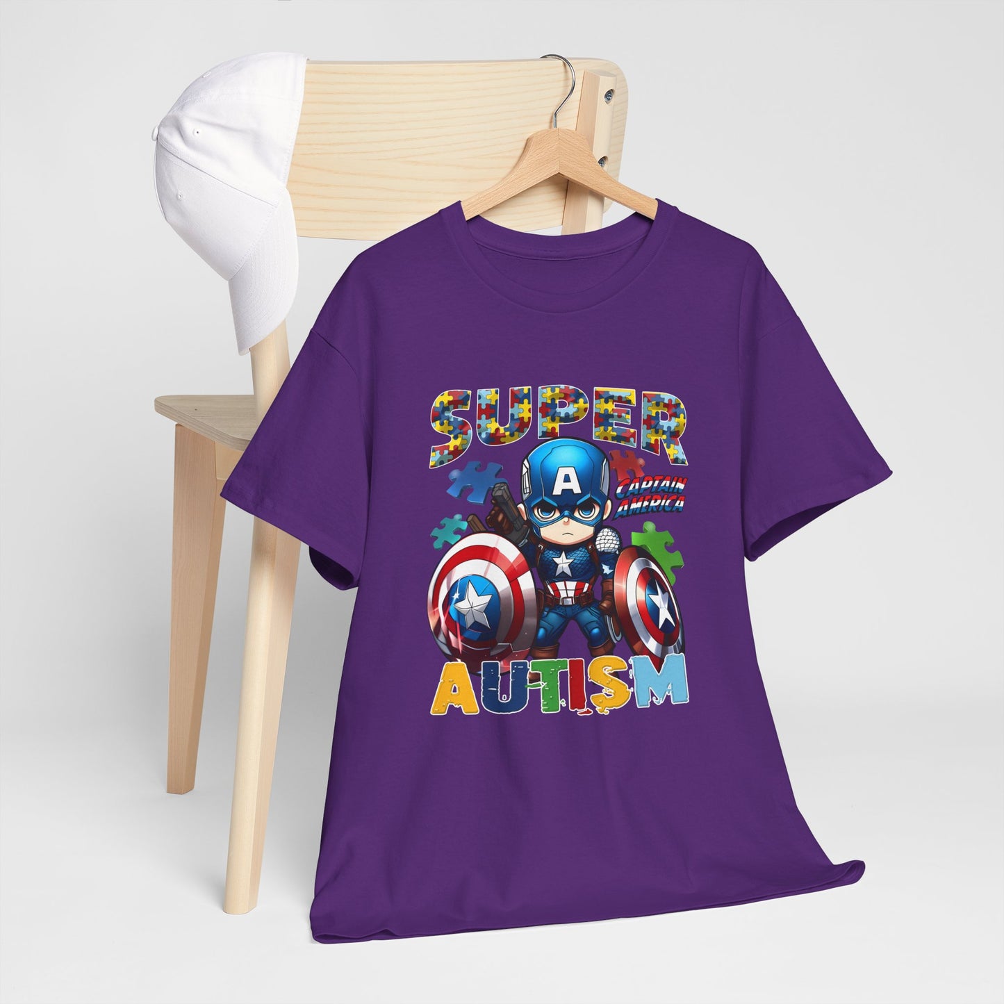 Autism Superhero T-Shirt — "Super Autism" Captain Hero Tee for Kids & Supporters