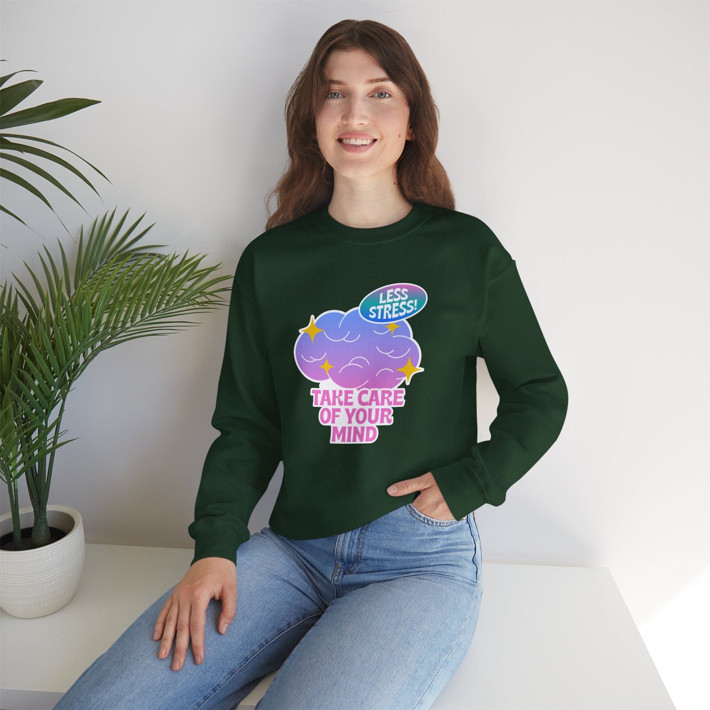 Mental Health Sweatshirt — "Take Care of Your Mind" Cozy Crewneck