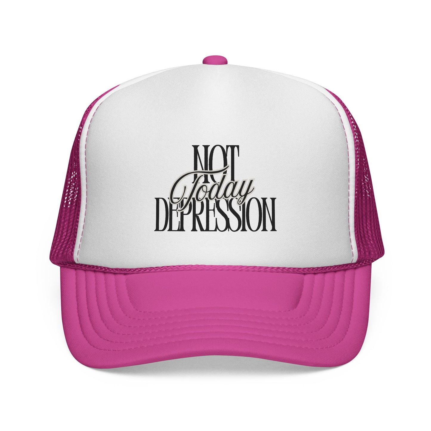 Trucker Cap — "Not Today Depression" Embroidered Mental Health Awareness Hat
