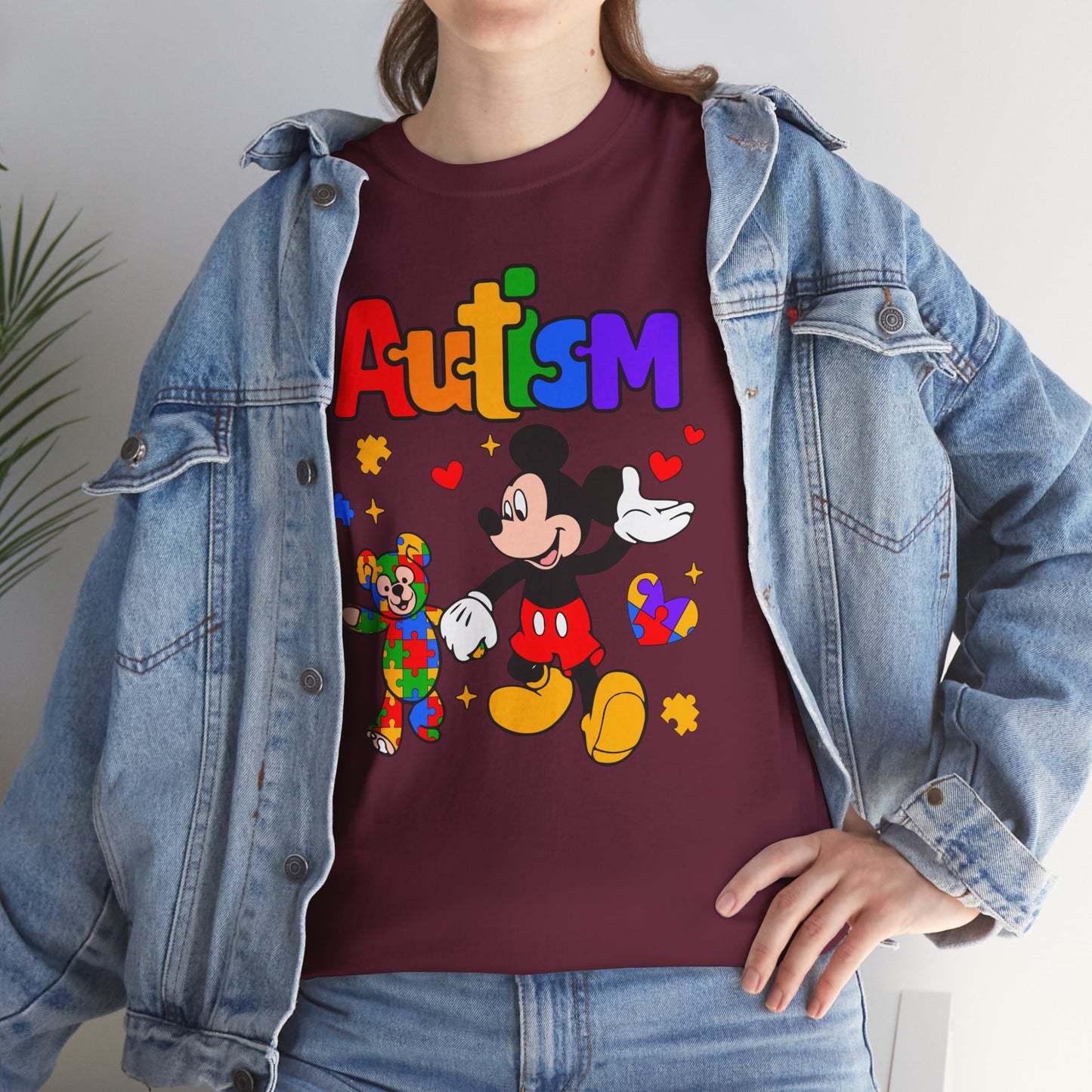 Autism Awareness T-Shirt — Colorful Puzzle Heart Design