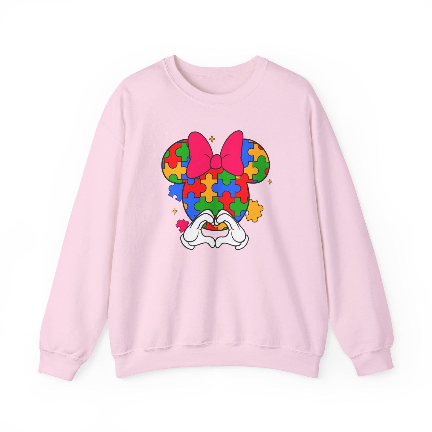 Autism Puzzle Minnie Crewneck Sweatshirt