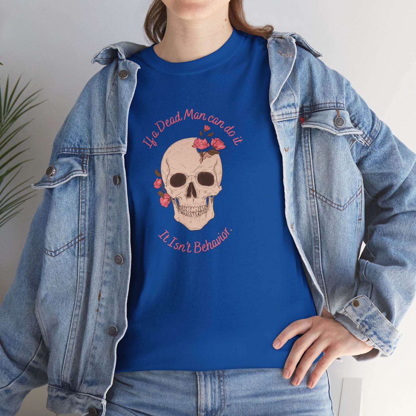 Skull & Roses Unisex Heavy Cotton Tee - Perfect for Halloween, Casual Wear, Gift for Friends, Skull Lovers, or Grunge Fashion