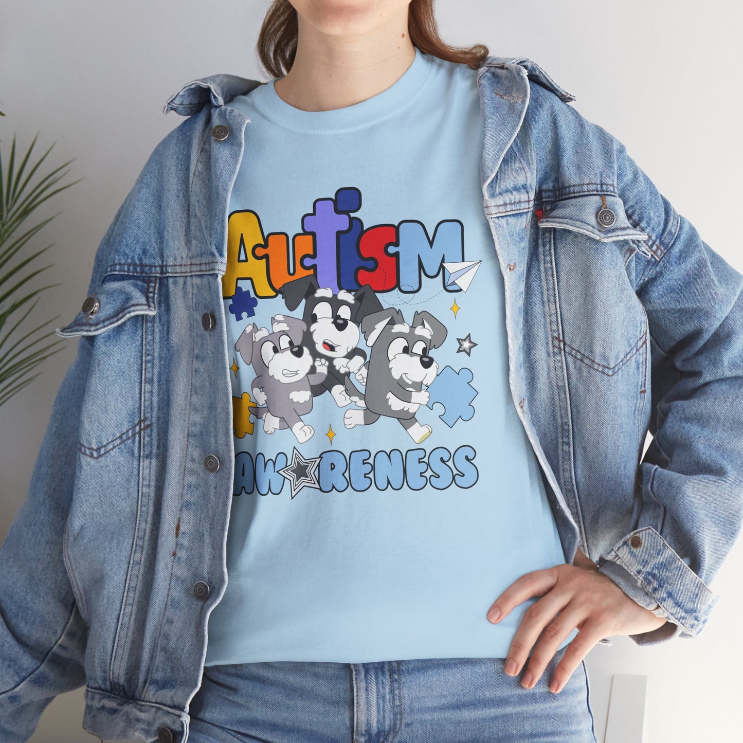 Autism Awareness Puzzle Paw Tee — Cute Dogs Support Autism Awareness