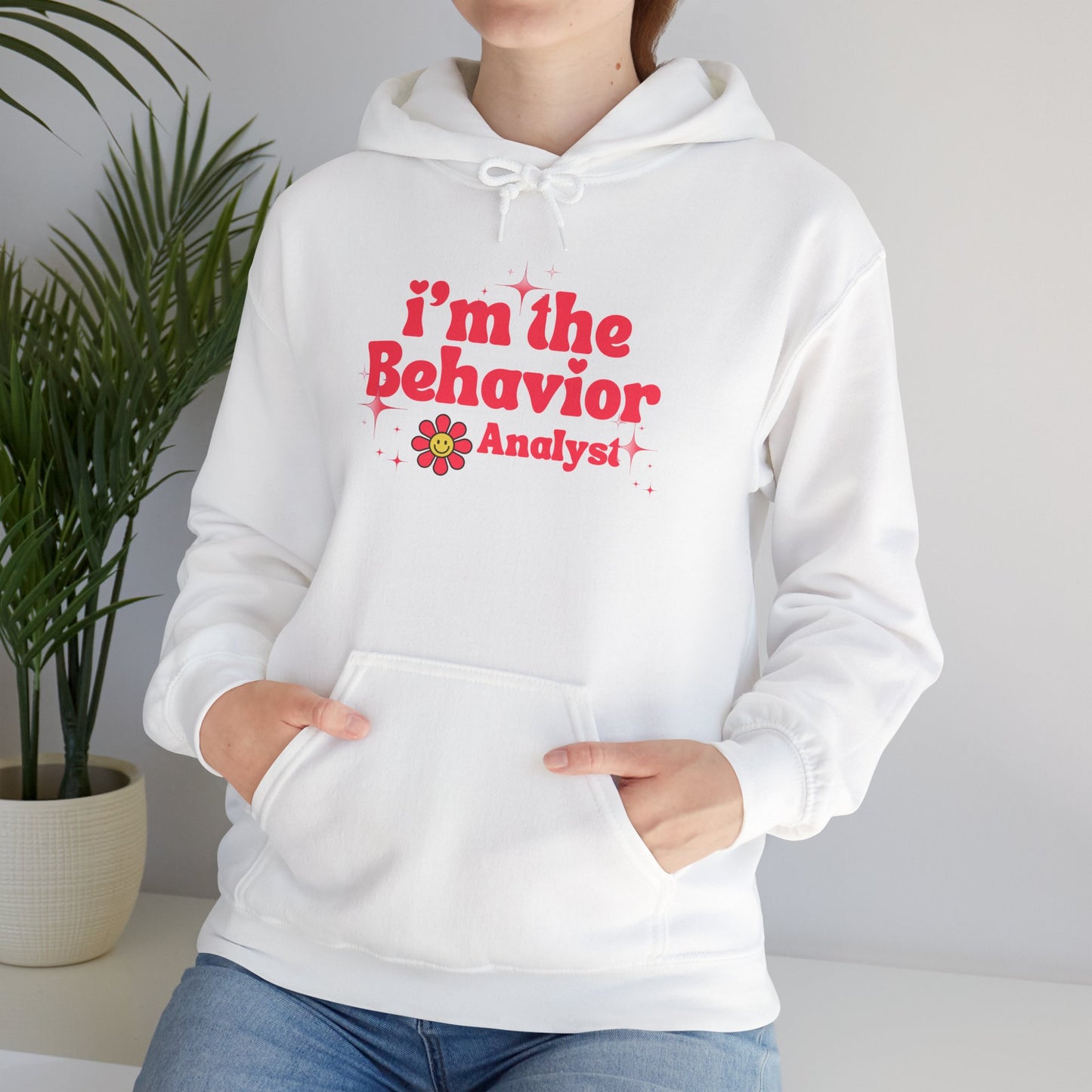 Behavior Analyst Hoodie — “I’m the Behavior Analyst” Retro Floral Design