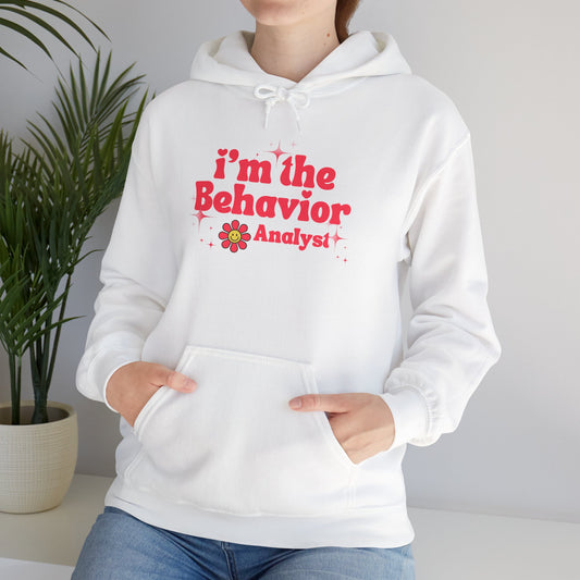 Behavior Analyst Hoodie — “I’m the Behavior Analyst” Retro Floral Design