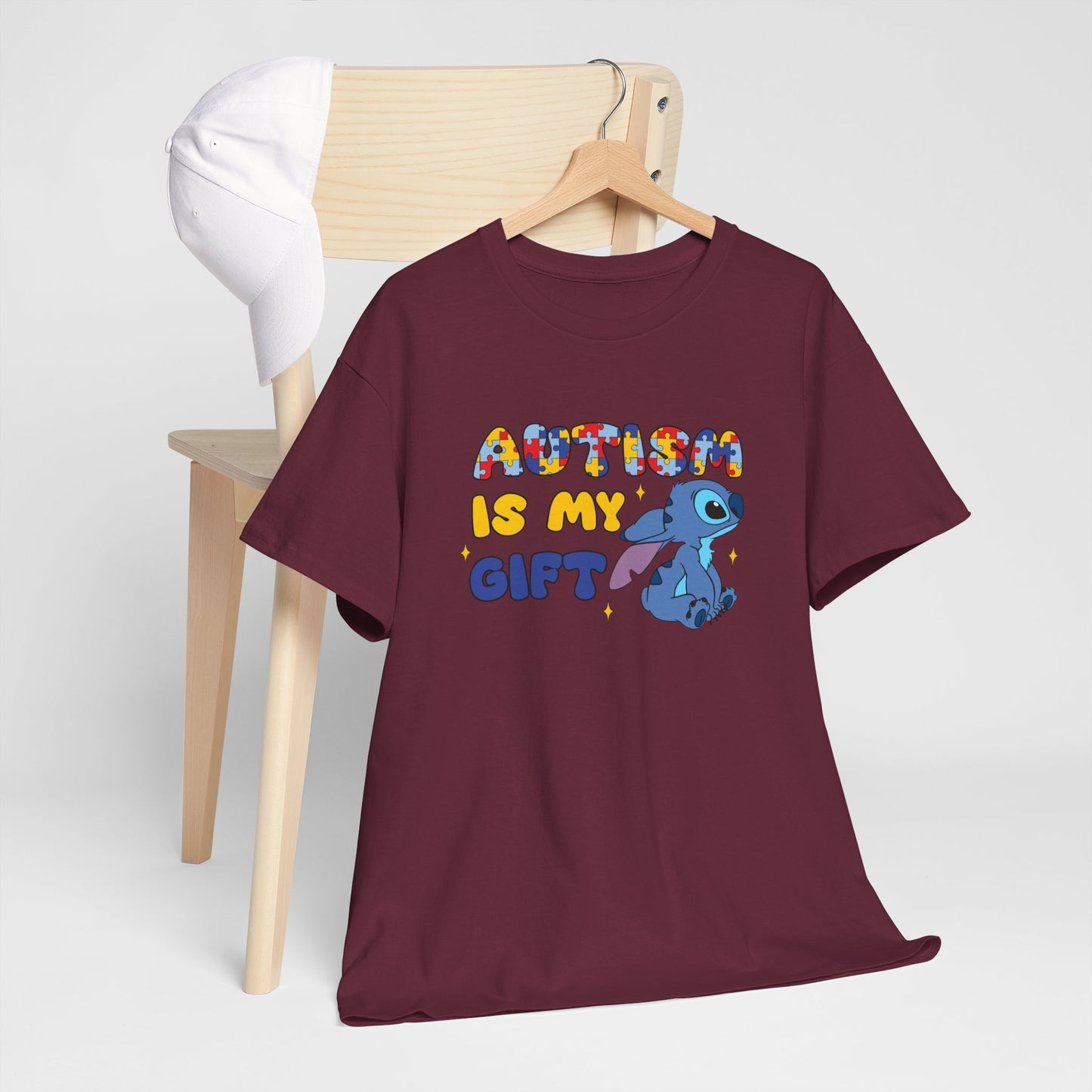 Autism Is My Gift T-Shirt — Colorful Puzzle Heart Design