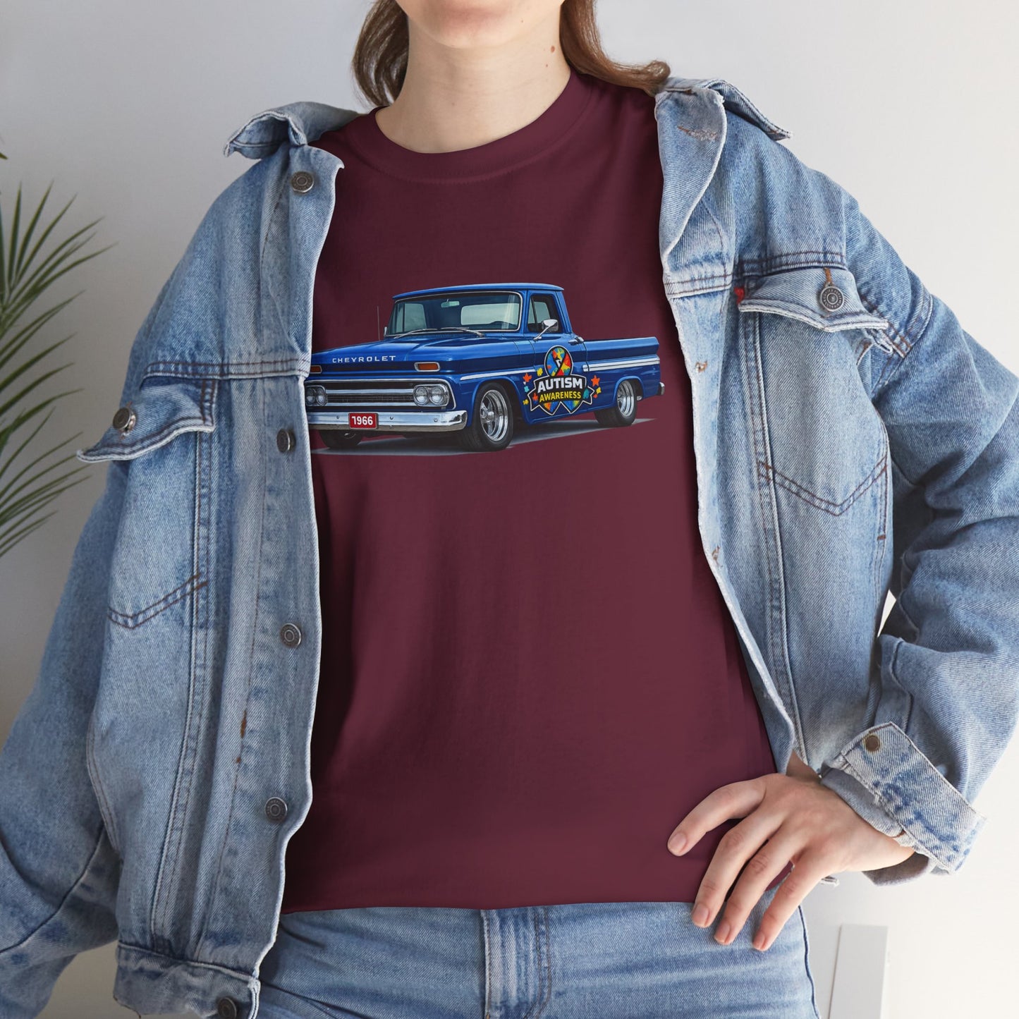 Classic Blue Pickup Truck T‑Shirt — Vintage Chevy C10 Graphic Tee