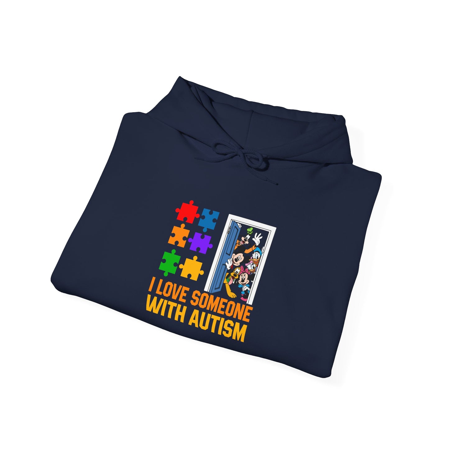 I Love Someone With Autism Hoodie — Puzzle Heart Awareness Sweatshirt