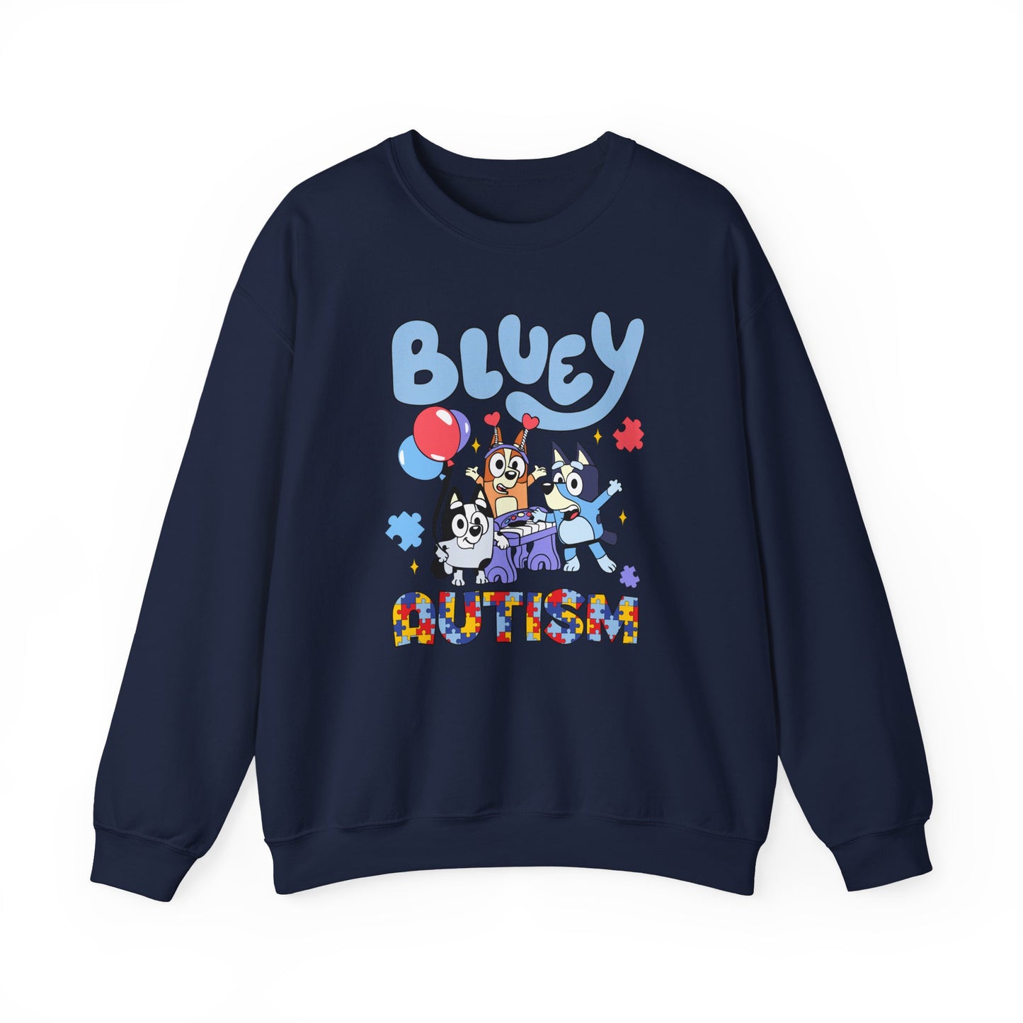 Bluey Autism Crewneck Sweatshirt — Kids & Family Awareness Pullover