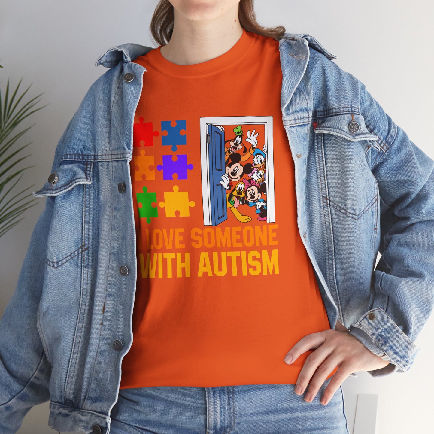 Autism Awareness T-Shirt – "I Love Someone With Autism" Puzzle Heart Tee