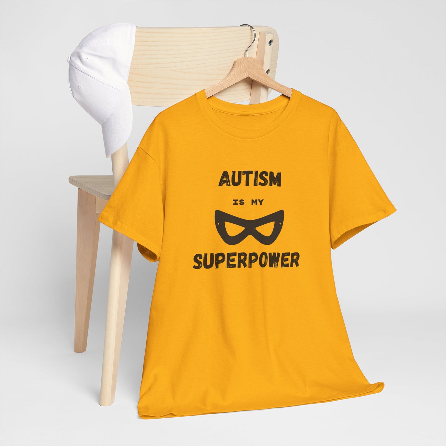 Autism is My Superpower Tee, Unisex Heavy Cotton Shirt, Gift for Autism Awareness, Inclusive Fashion, Inspirational T-Shirt