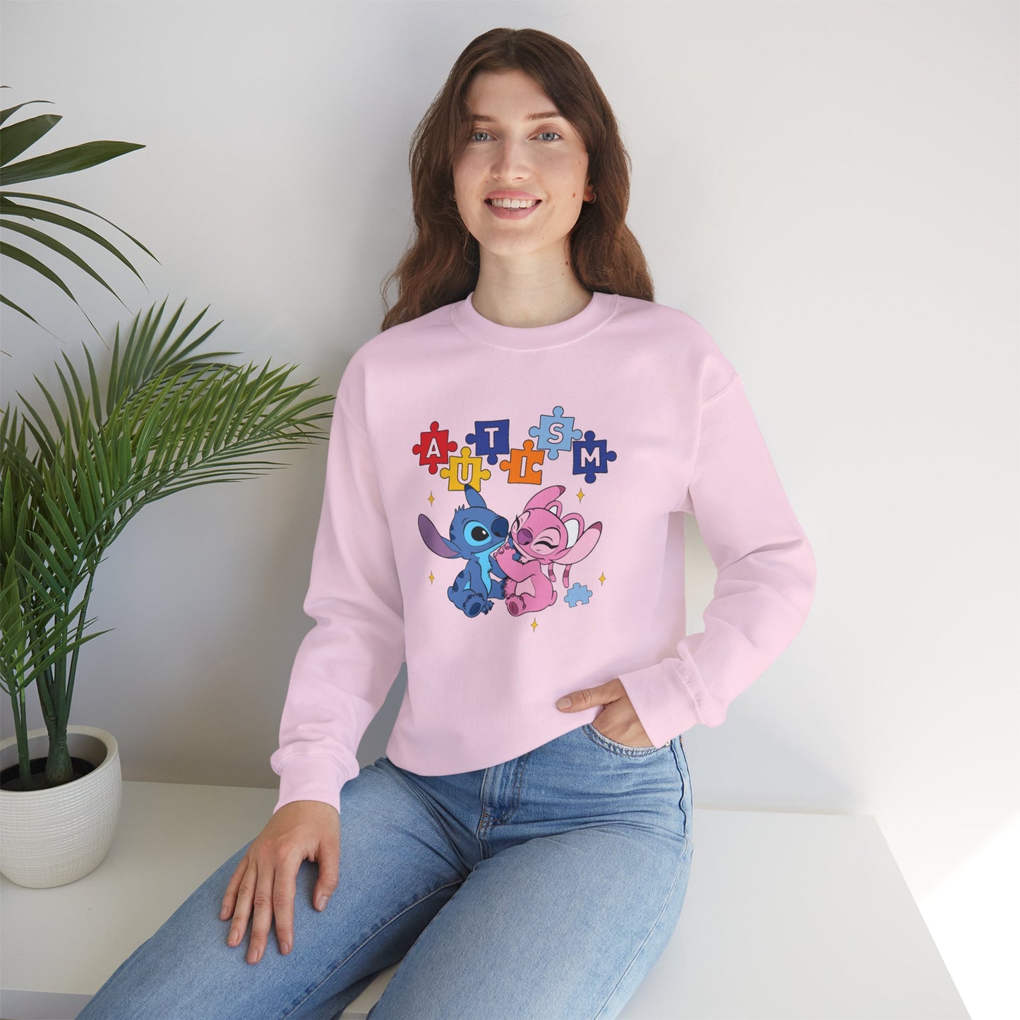 Autism Puzzle Stitch Crewneck Sweatshirt