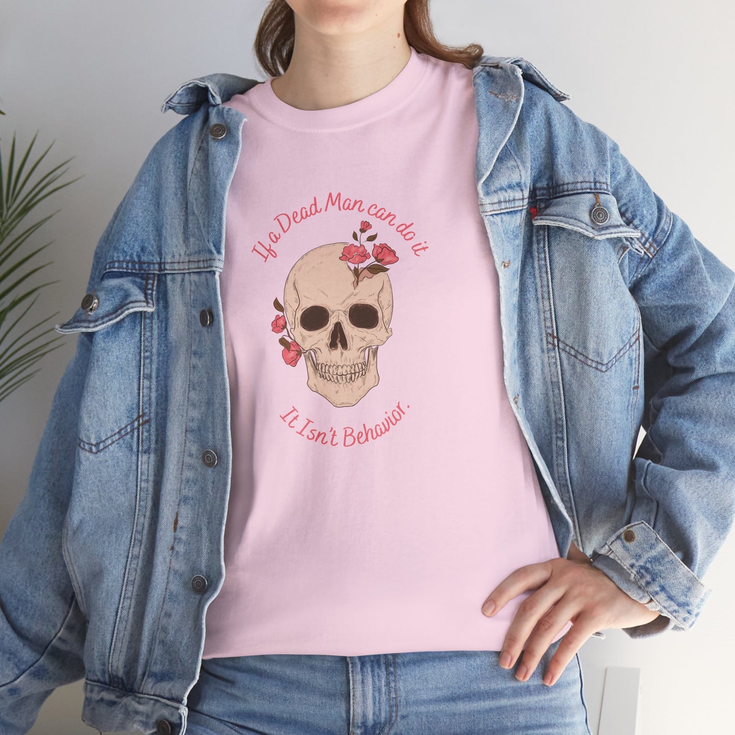 Skull & Roses Unisex Heavy Cotton Tee - Perfect for Halloween, Casual Wear, Gift for Friends, Skull Lovers, or Grunge Fashion