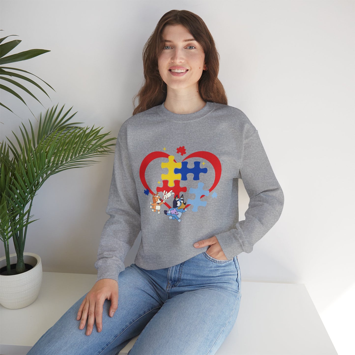 Autism Awareness Puzzle Heart Sweatshirt