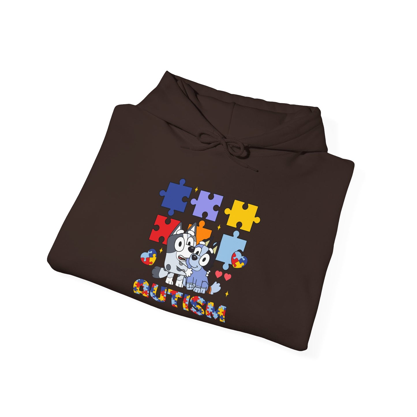 Autism Awareness Puzzle Hoodie — Cute Cat Design "Autism"