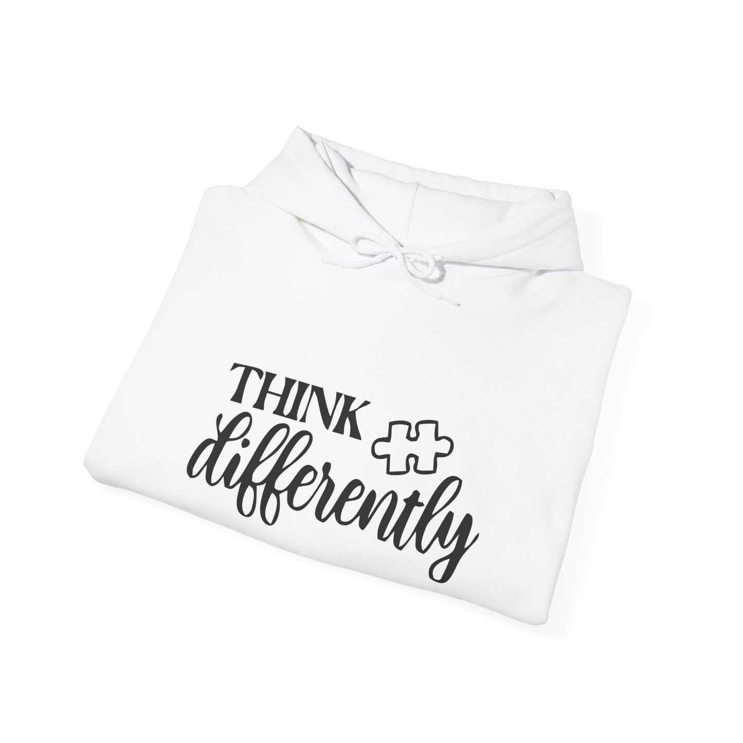 Think Differently Puzzle Piece Hooded Sweatshirt
