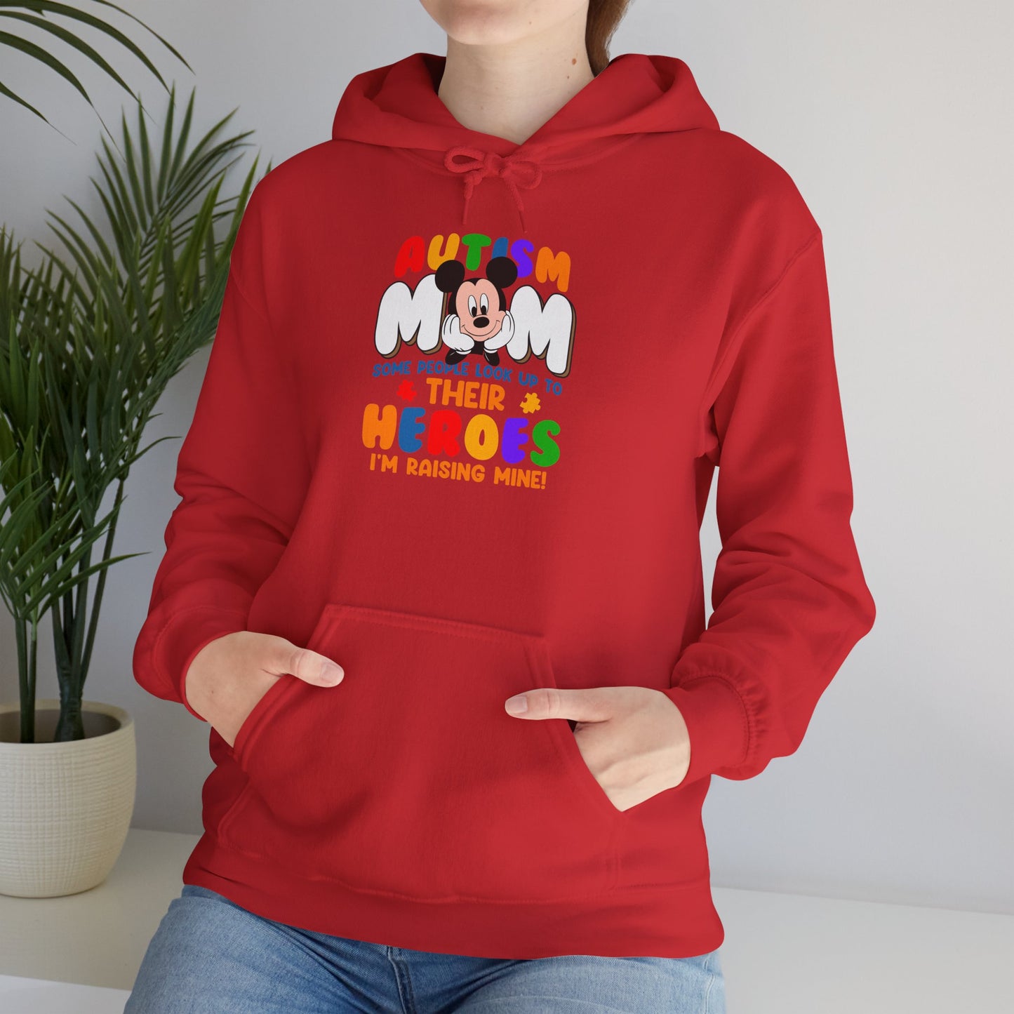 Autism Mom & Their Heroes Hoodie — I'm Raising Mine Colorful Support Pullover