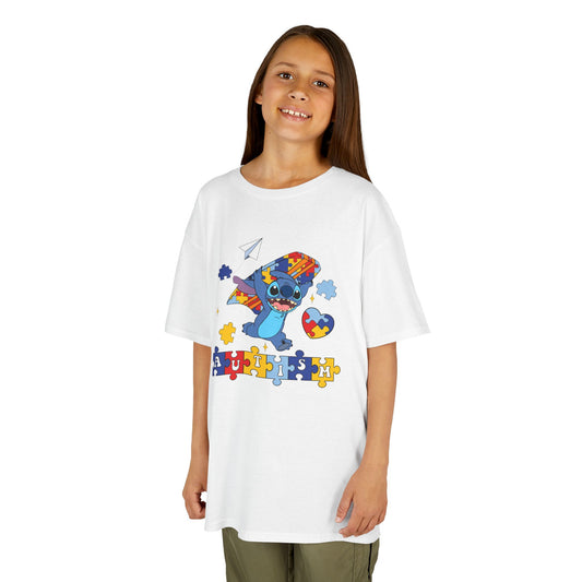 Autism Puzzle Heart Kids T-Shirt – Colorful Support & Awareness Tee