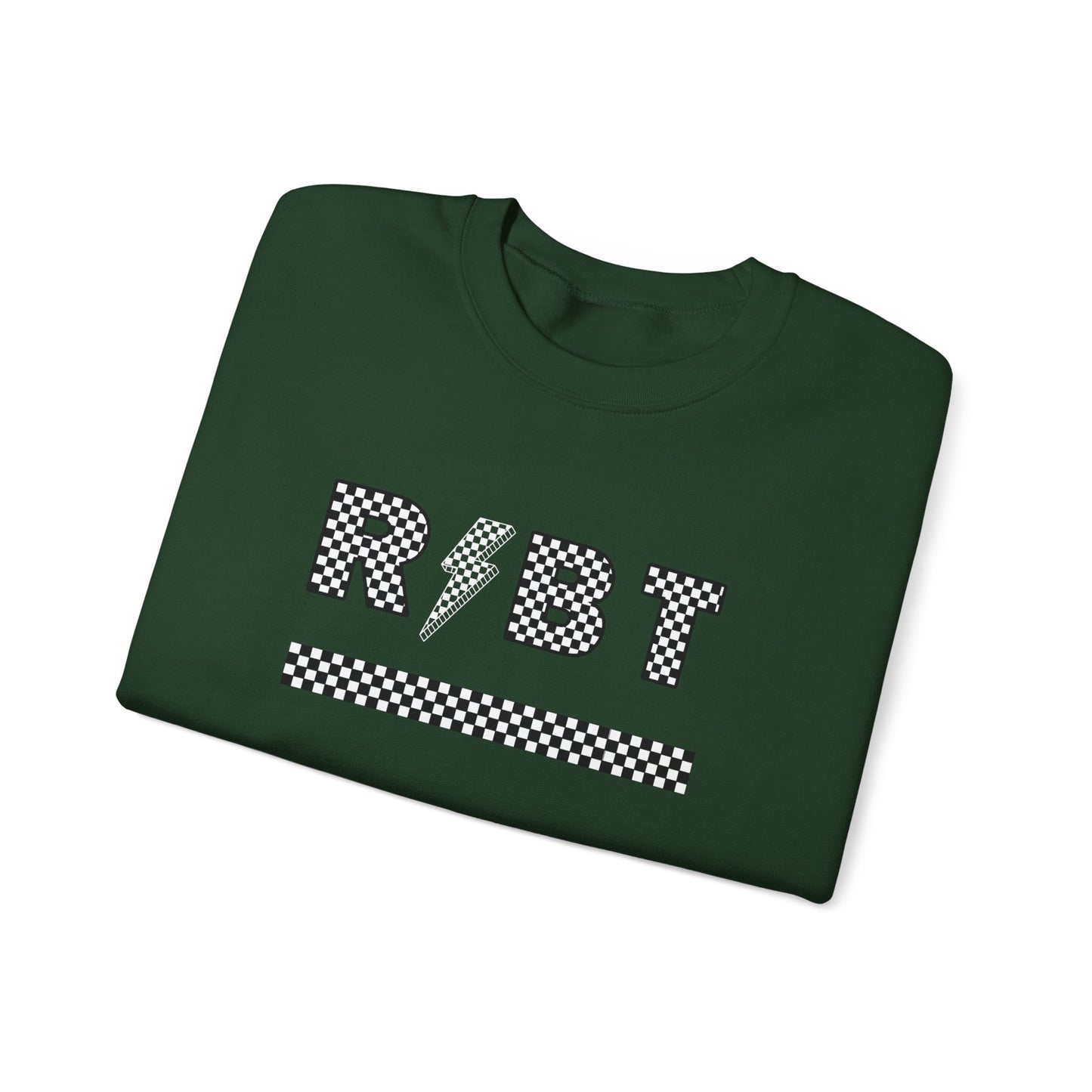 RBT Lightening Bolt Checkered Crewneck Sweatshirt