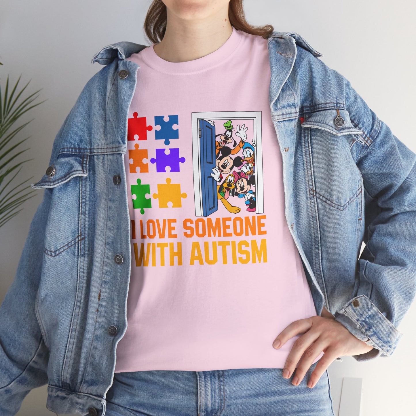 Autism Awareness T-Shirt – "I Love Someone With Autism" Puzzle Heart Tee