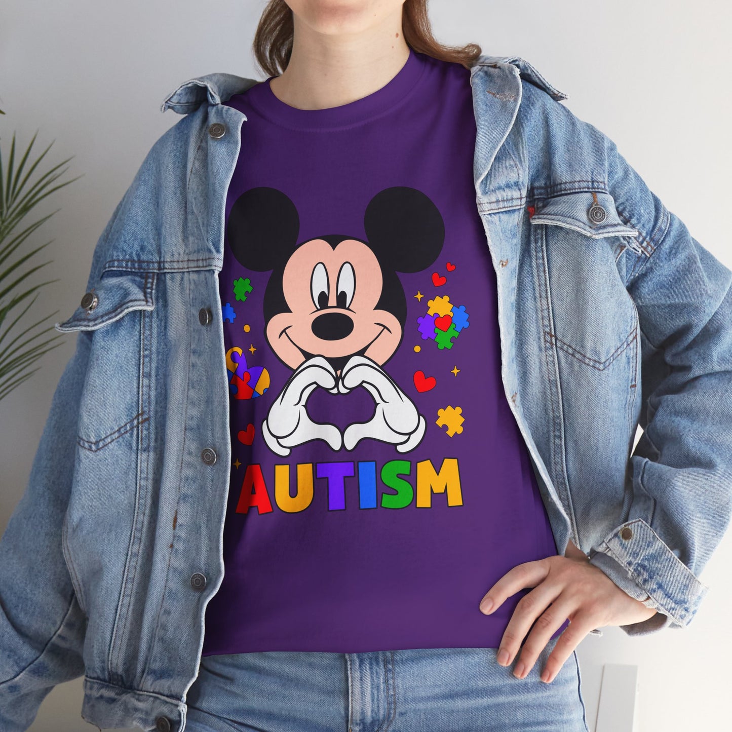 Autism Awareness T-Shirt — Colorful Puzzle Heart Design