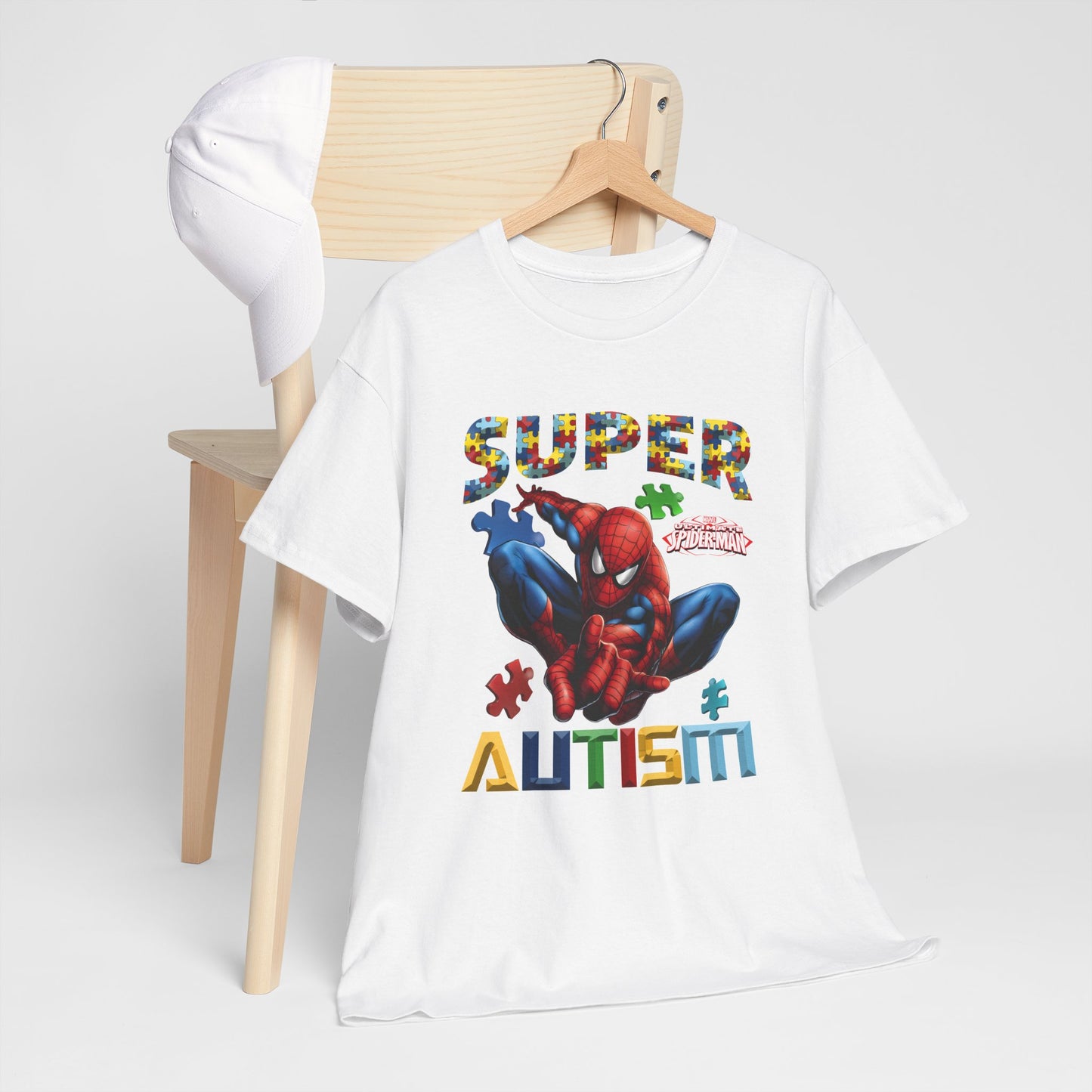 Autism Awareness T-Shirt — "Super Autism" Colorful Puzzle Design