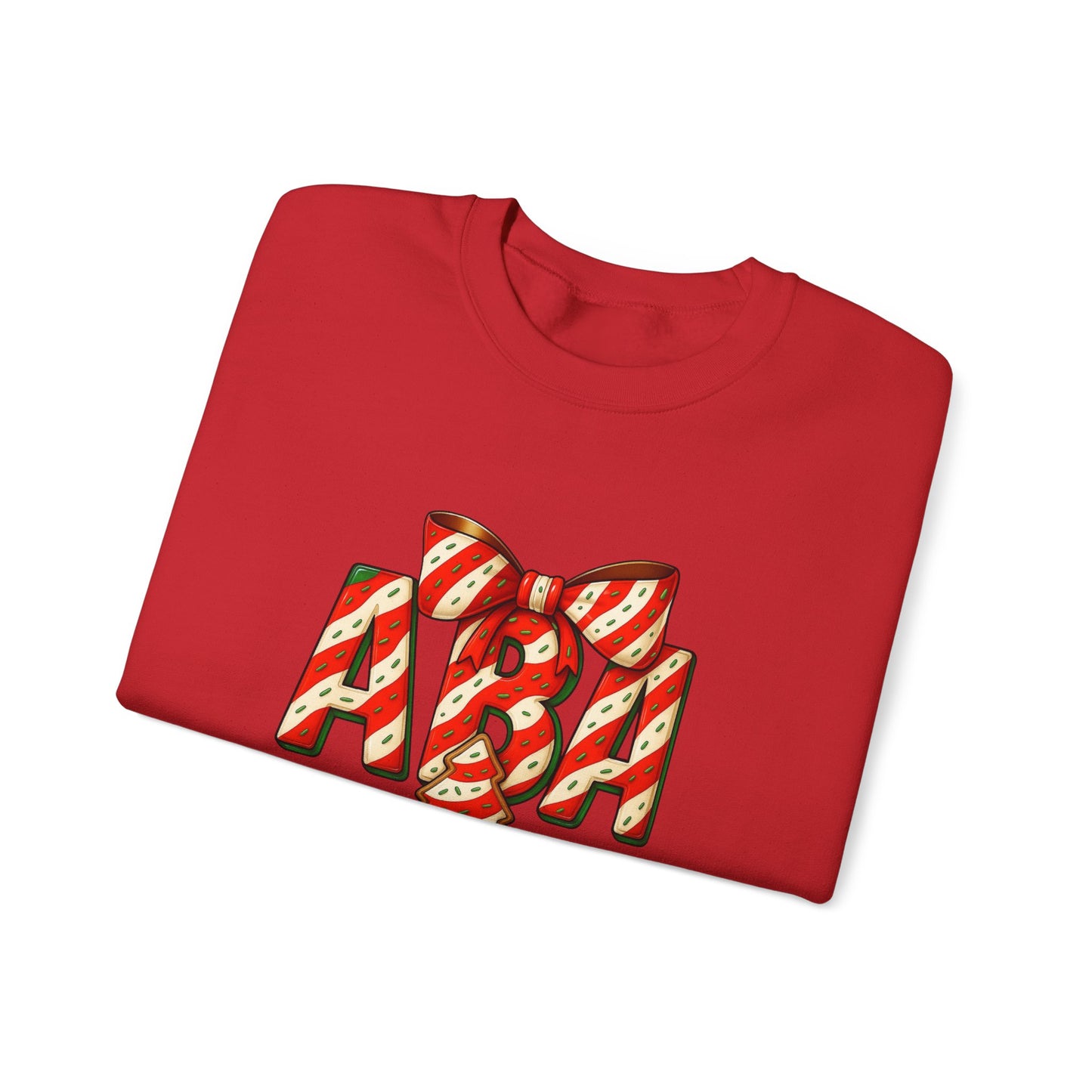 ABA Little Debbie Cake Candy Cane Graphic Sweatshirt — Holiday Music Fan Crewneck