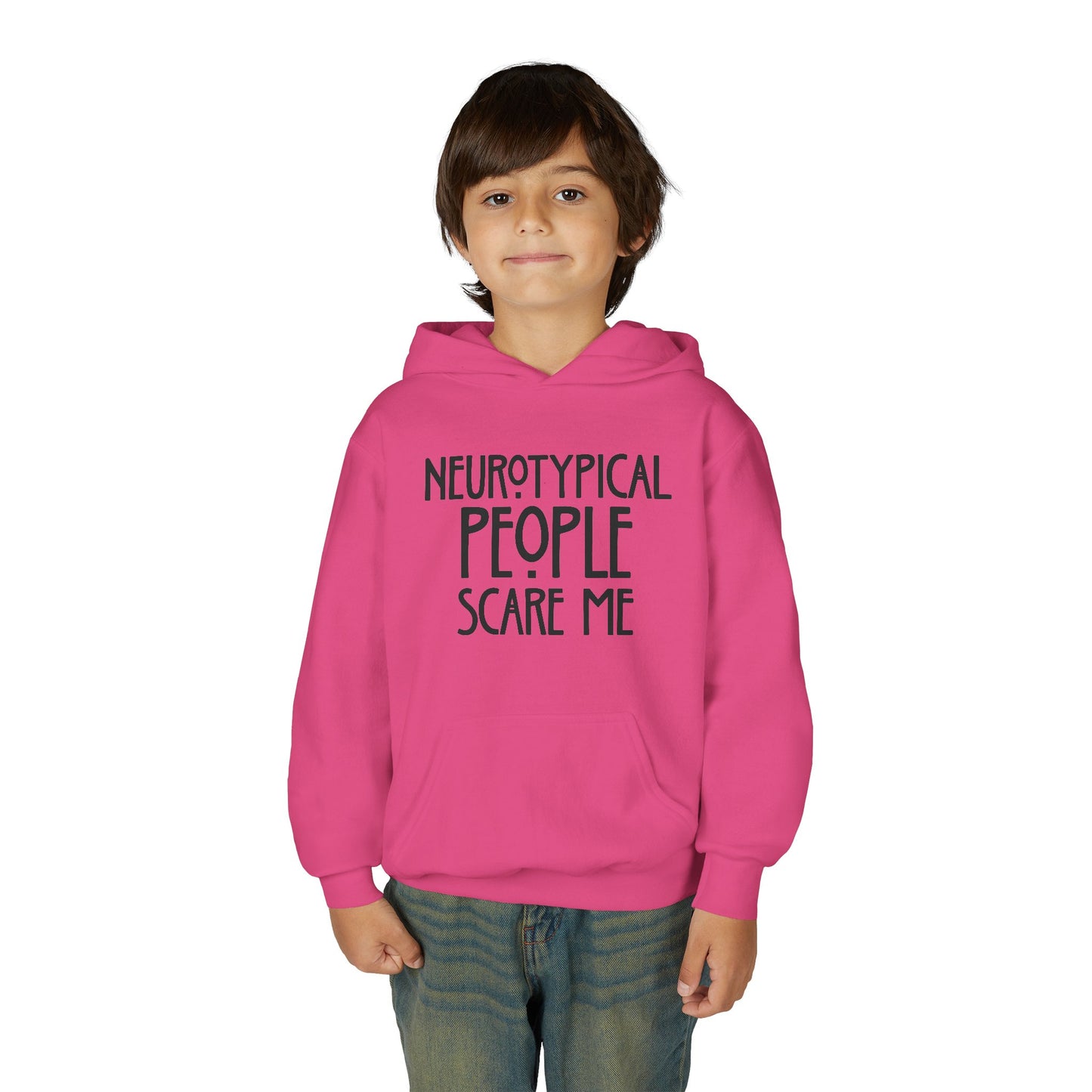 Youth Hoodie - "Neurotypical People Scare Me" Autism Awareness Pullover