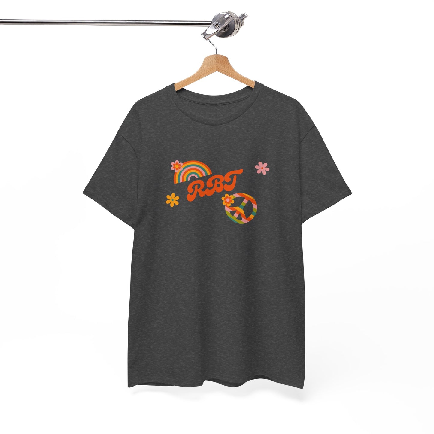 Retro Rainbow Tee - Summer Vibes, Unisex Cotton Shirt, Casual Wear, Gift for Friends, Festival Outfit, Bohemian Style