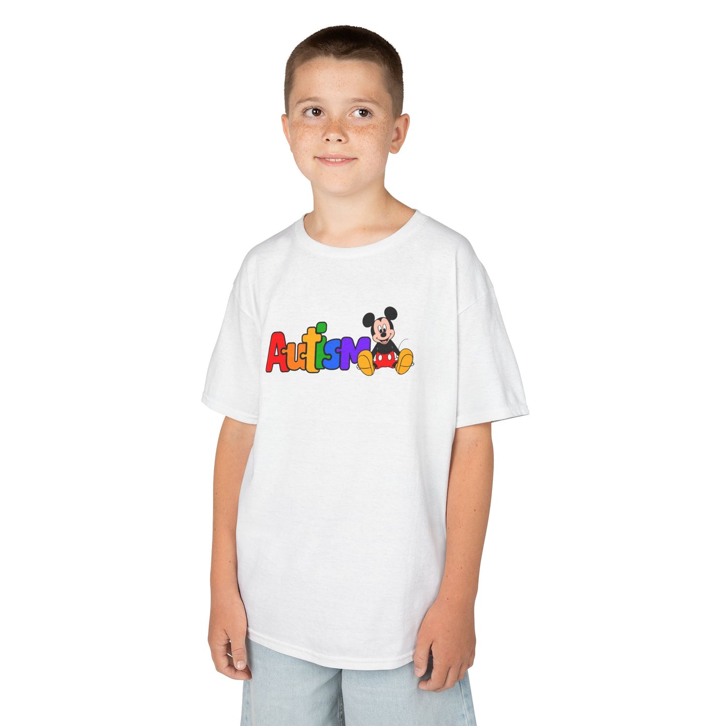 Kids T-Shirt — Colorful 'Autism' Rainbow Design