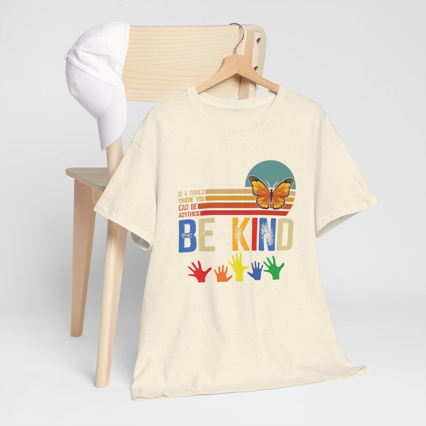 Be Kind Unisex Heavy Cotton Tee - Colorful Inspirational T-Shirt