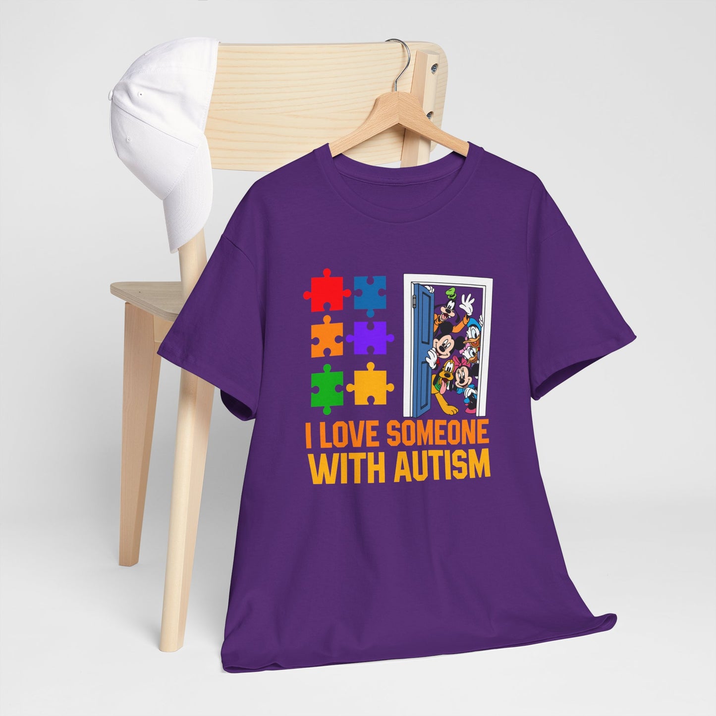 Autism Awareness T-Shirt – "I Love Someone With Autism" Puzzle Heart Tee